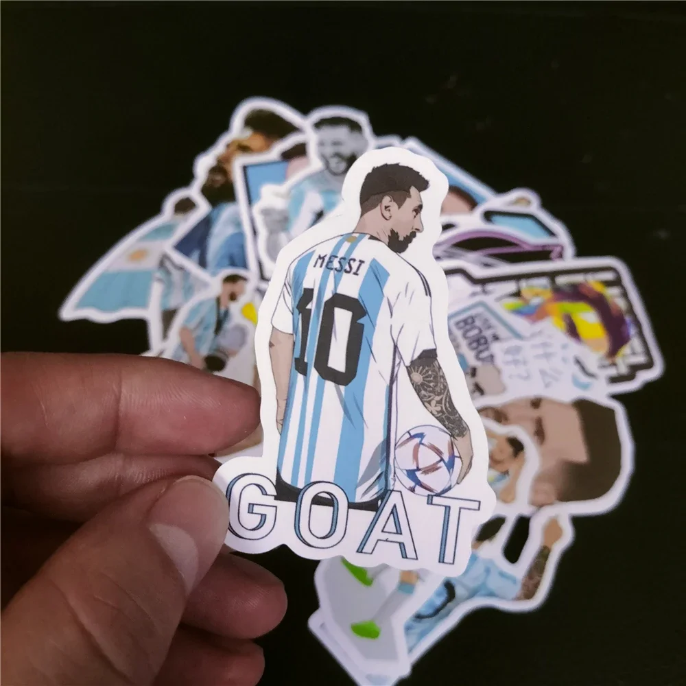 Sports Star Messi Poster Paper Waterproof HD Wall Stickers for Bedroom Cups Car Bar Wall Decoration Sticker 10/20/30/52Pcs
