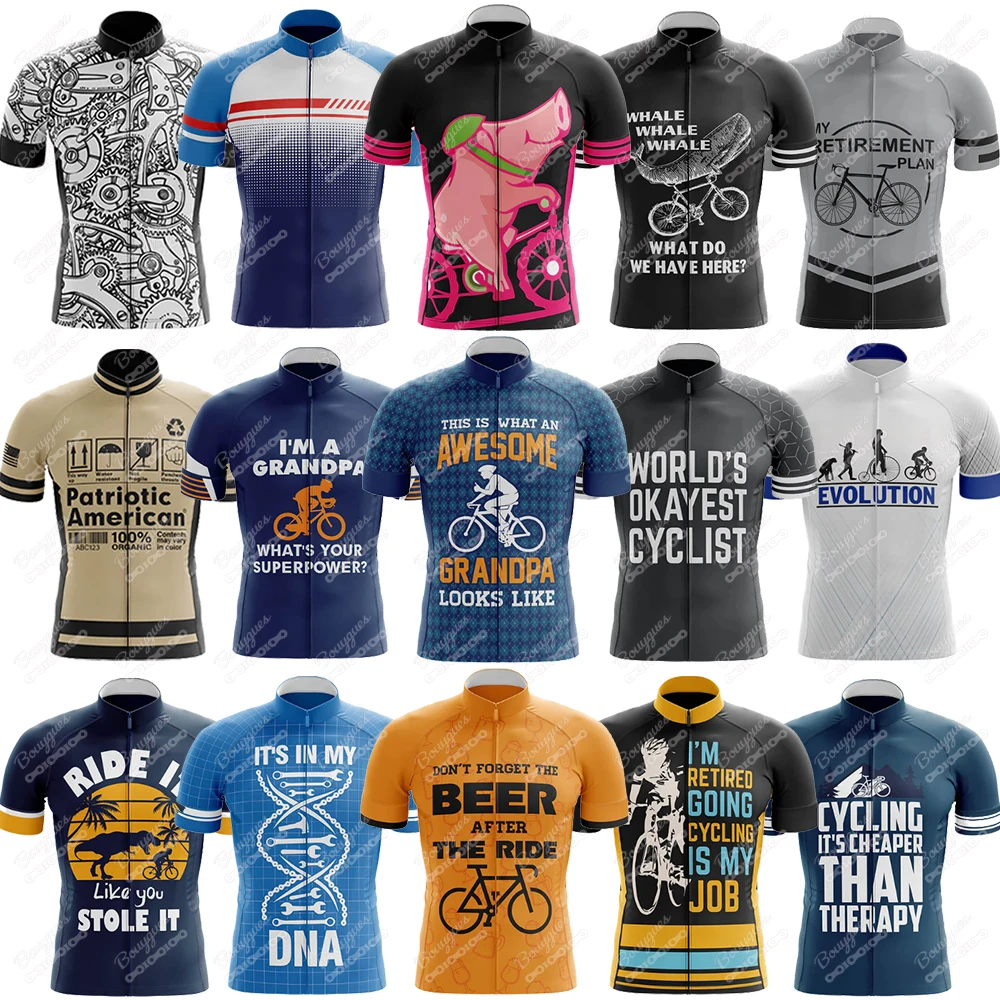 15 s Summer Cycling Jersey For Men Short Sleeve Reflective MTB Maillot Downhill Pro Team Mountain Bicycle Clothing