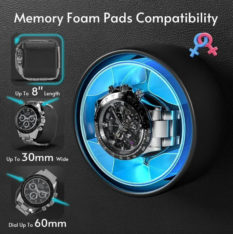 Automatic Watch Winder Box for Luxury Timepieces with 4 Slots, Ultra Quiet Japanese Mot... - SKU LAWW1120 - UGI Packaging