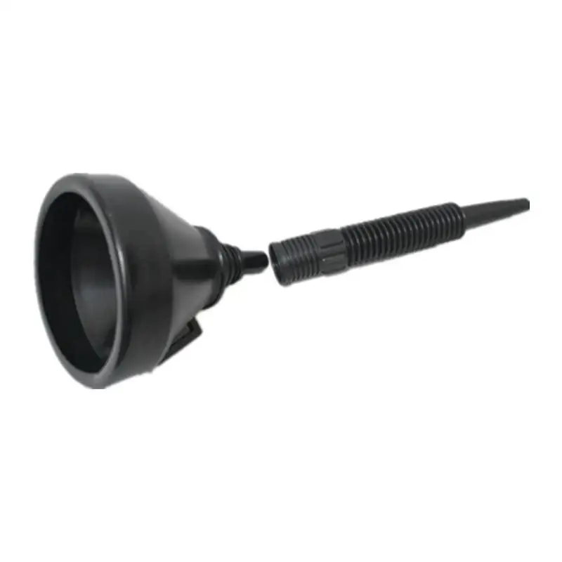 2 in 1 Plastic Funnel Spout Black Car Motorcycle Flexible Funnel Spout Mesh Screen Strainer Oil Gas Water Fuel Gasoline Diesel