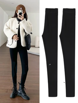 2025 Spring Slim Maternity Pencil Pants Black Elegant Pregnant Women Belly Trousers Stretched Pregnancy Empired Skinny Pants