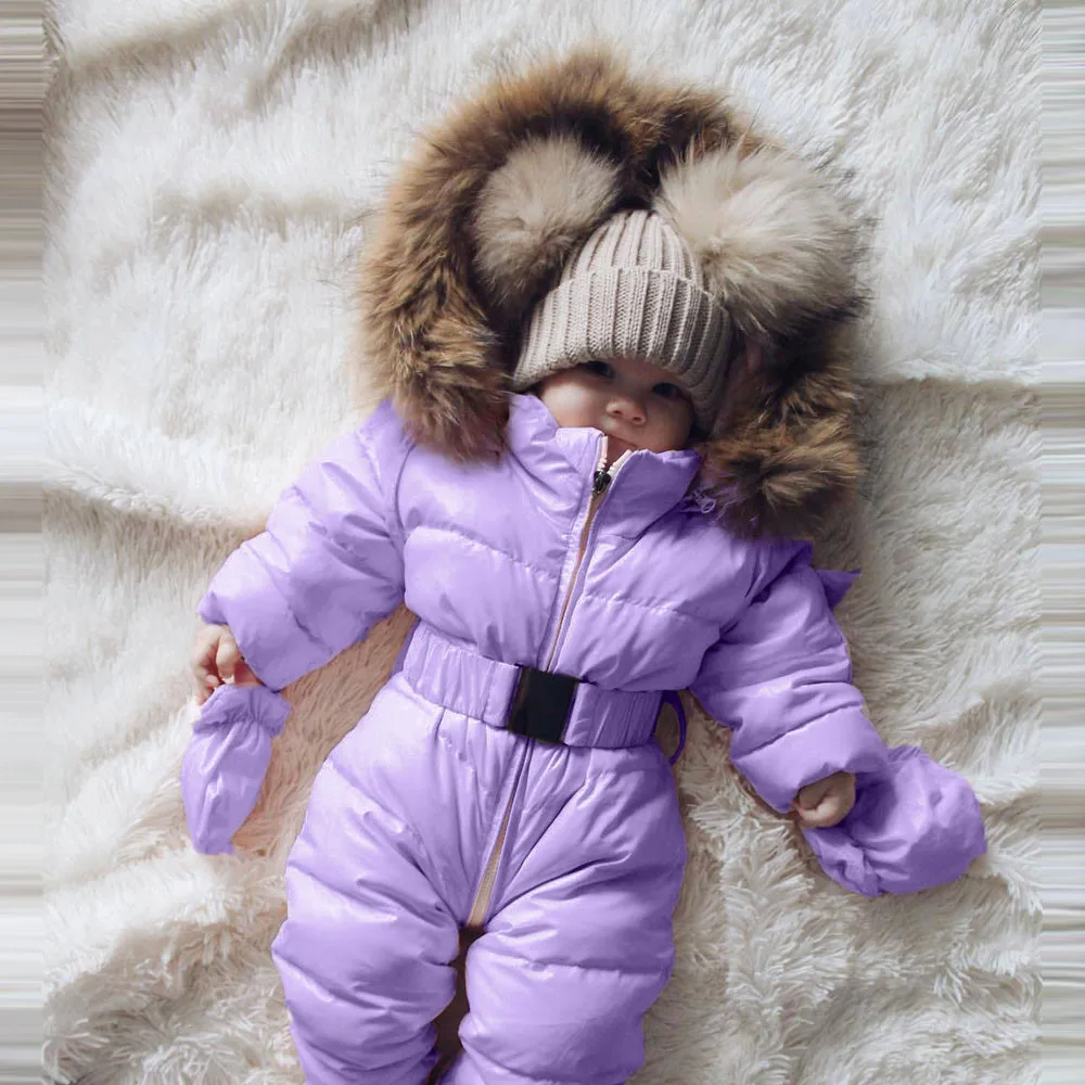 Winter Clothes Purple Baby Clothes Toddler Baby Warm Windbreaker