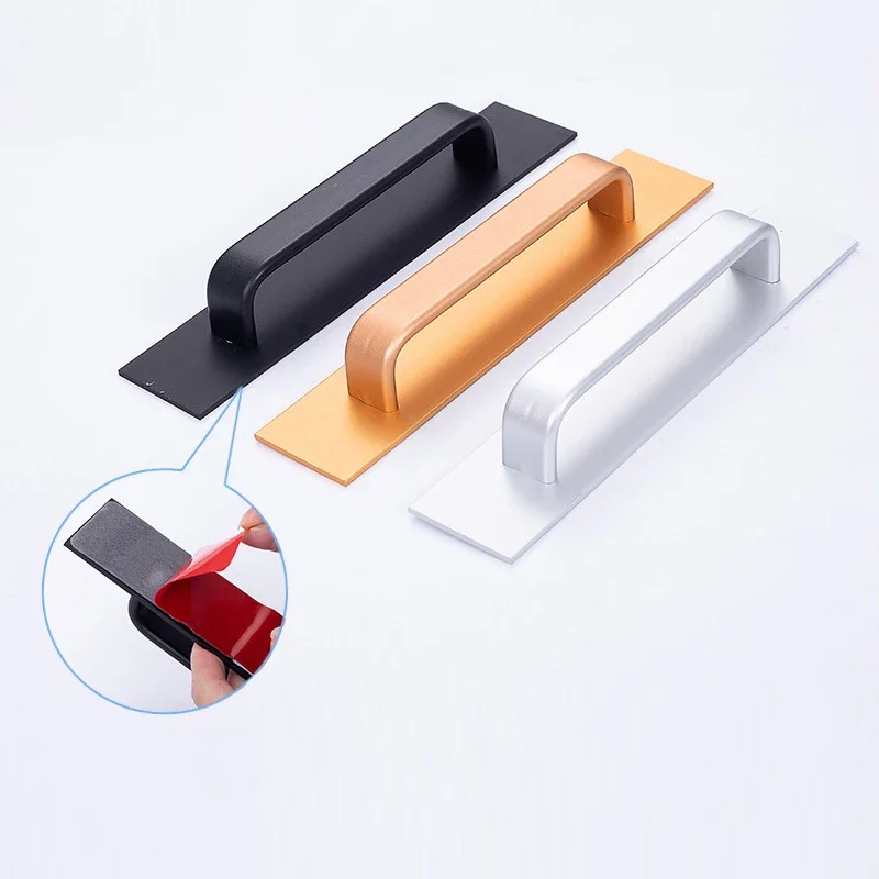 Sleek Aluminium Alloy Door Handle - Black, Silver, and White Finishes