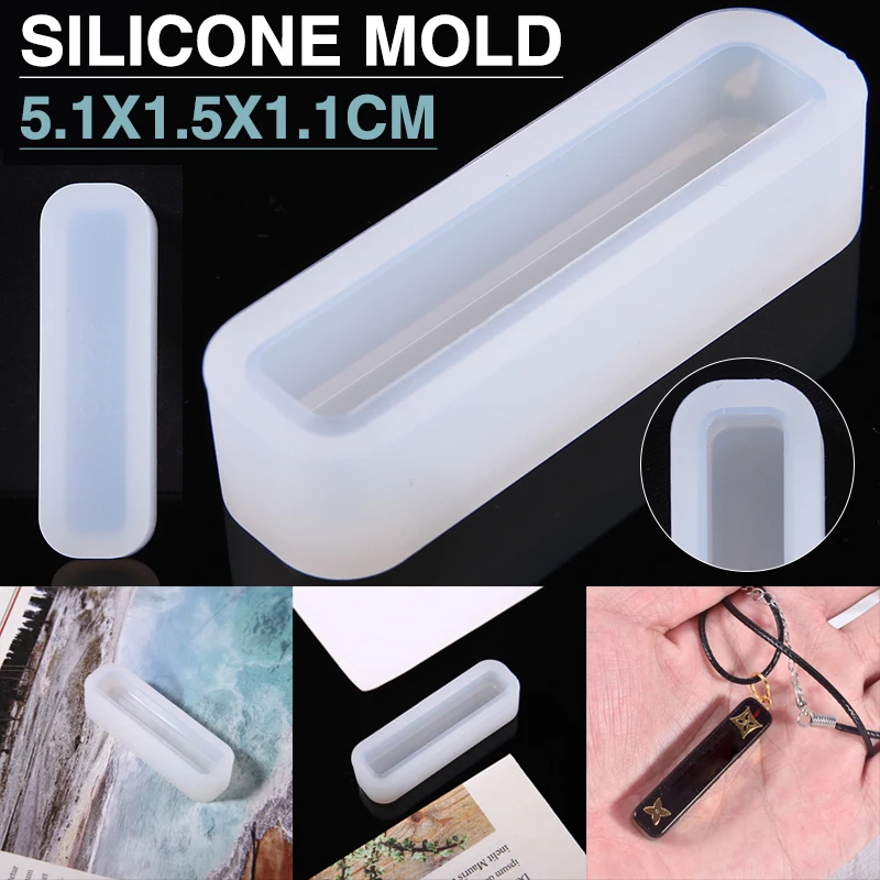 

Rectangle Pendant Strip Silicone Mold Crystal Epoxy Transparent Ornaments Mould Resin Liquid Mold DIY Jewelry Making Tools