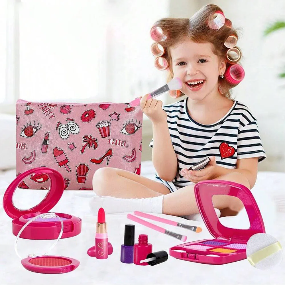 Girl Gifts Pretend Play Makeup Toys Beauty Set for Toddler Little Girls Age 3 4 5 6-8 Kids Your Princess Children's Day Birthday