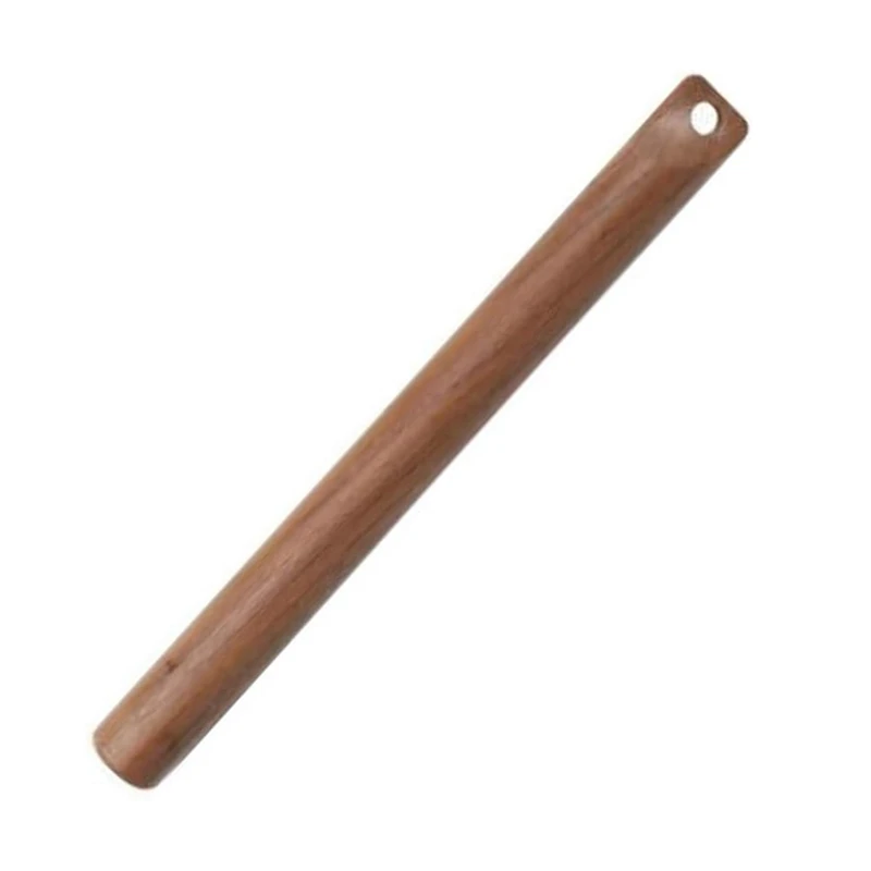 

Black Walnut Wood Rolling Pin Perforated Solid Wood Baking Dumpling Sticks Kitchen Tool For Baking Pie Pastry 36X3.5Cm