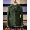 Men's Herringbone Hunting Jacket Casual 4 Pockets Fashion Design Vintage Tweed Blazer Blazer Single Breasted Comfortable Work 1