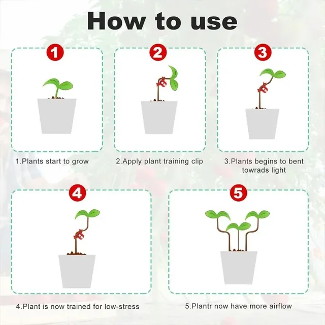 20-100PCS Plant Clamp Bending Device Flower Vine Branches Plant Stem Training Clips Plant Growth Bender Control Support Clamps 6