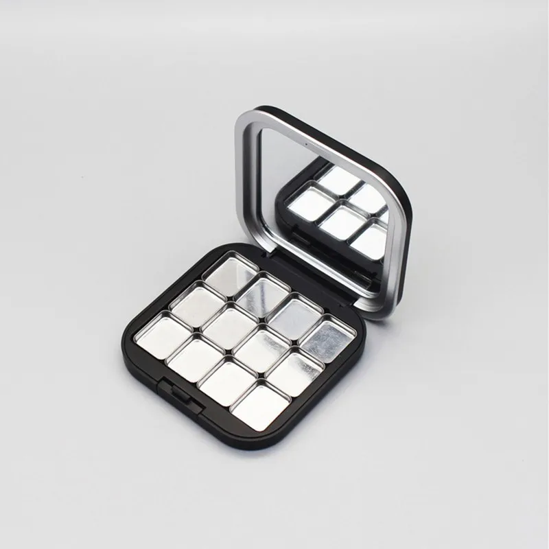 Leere Lidschatten-palette Augen Make-Up 6-zoll-glaslagerschale Mit Spiegel Für Frauen Mädchen Make-Up Anfänger DIY Lidschatten Lagerung Box Werkzeuge – Detail 20