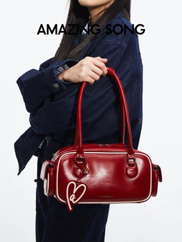 Incredibile Borsa Song Toast BGT Stile Retrò Chic Classico, Borsa a Tracolla Lineare Tipo Bowling