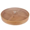 Bamboo Dried Fruit Snack Plate Compartment Food Storage Tray Appetizer Serving Platter Candy Pastry Nuts Dish With Lid 1