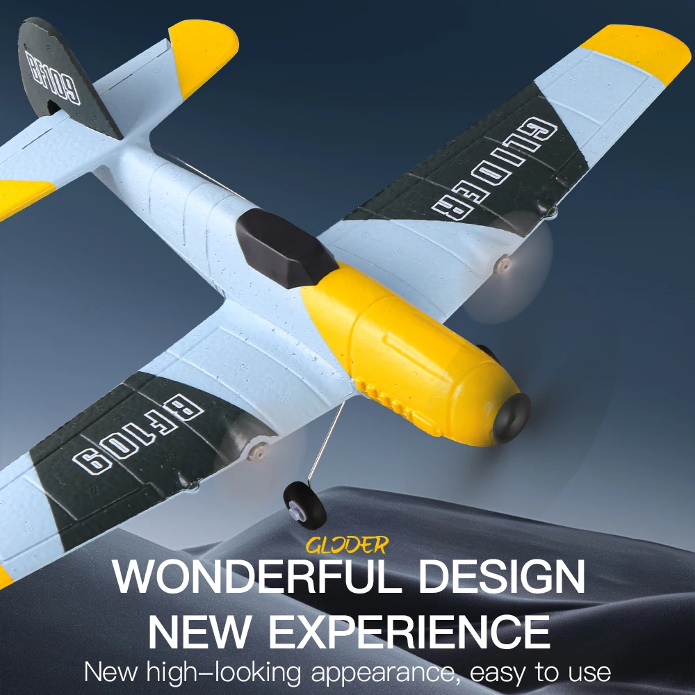 Rc Plane 2.4GHZ Dual Motor Epp Foam Glider Gyro Stabilization System Remote Control Airplane BF109 Fighter Toy Gift For Children