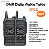 2PCS ZASTONE UV008 DMR Walkie Talkie Digita Two Way Radio Dual band 10W Dual time slot Walkie-talkie 136-174MHZ 350-480MHZ 1