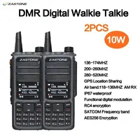 2PCS ZASTONE UV008 DMR Walkie Talkie Digita Two Way Radio Dual band 10W Dual time slot Walkie-talkie 136-174MHZ 350-480MHZ 1