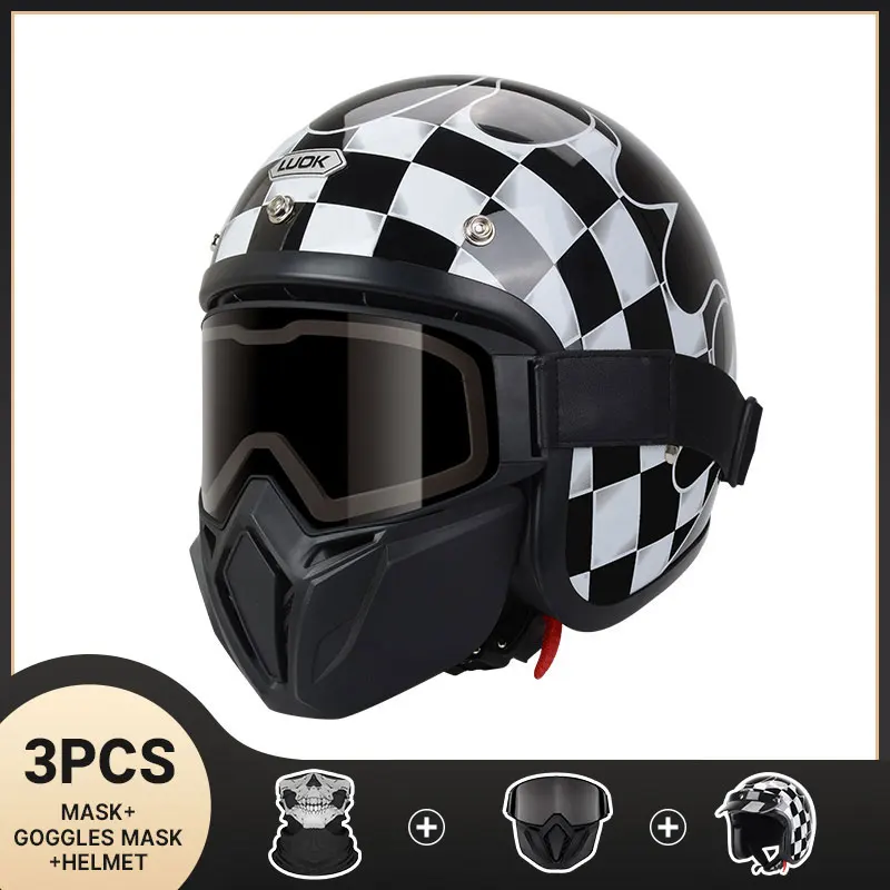 2023 Nuovo Design Vendita Calda Casco Moto Chopper Retro Casco Vintage Open Face Casque Moto Cacapete Dot S M L Xl Xxl Taglia