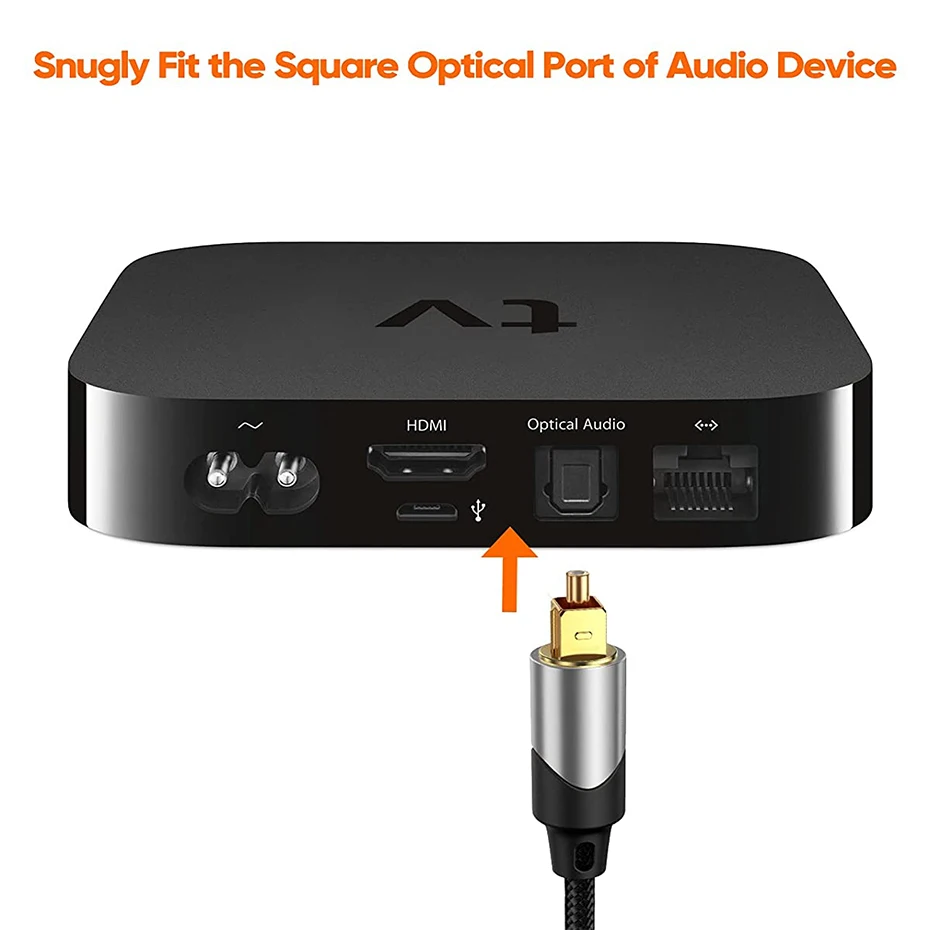 Cavo Ottico Audio Digitale EMK TOSLink a Mini Cavo Audio maschio maschio Perfetto per ottico da 3.5mm (Mini Toslink) come iMac, TV e Notebook Nero/2M