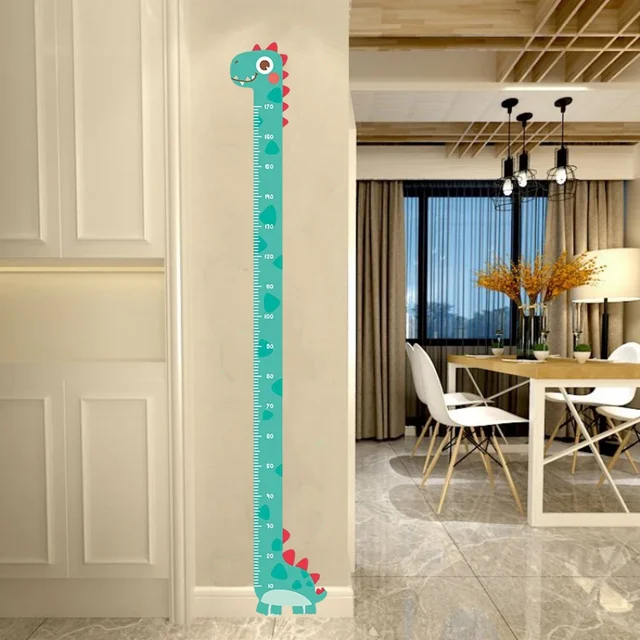 Cute Cartoon Height Sticker Unicorn Dinosaur Giraffe Wall Height Measuring Ruler Stickers For Kids Room Kindergarten Decor 4