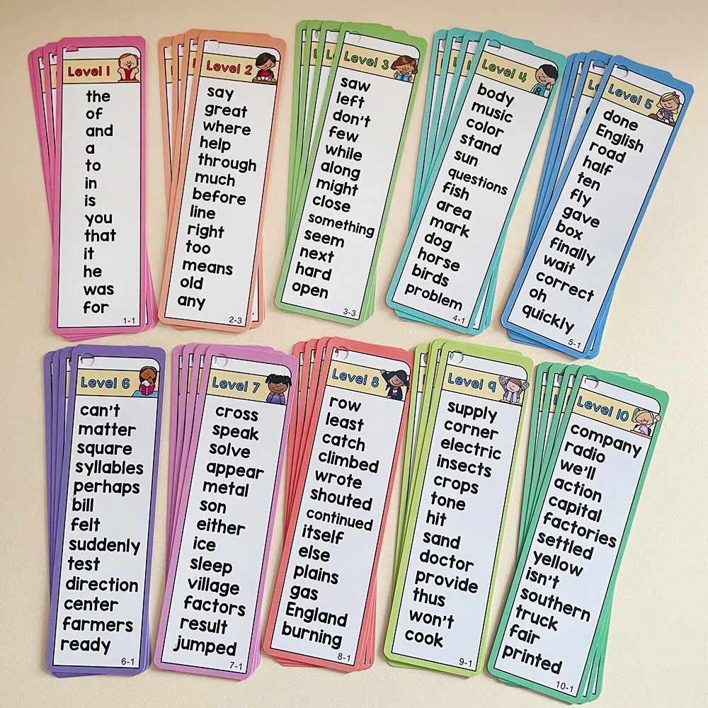 Kids 1000 Sight Words English Educational Cards ESL Teaching Materials Vocabulary Building Montessori Teacher Teaching Aids 5