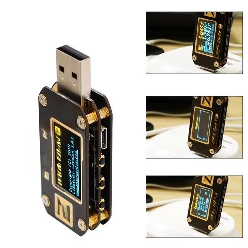 WAP01 USB 테스터 타입-C USB PD 테스터 QC 3.0 2.0 충전기 전압 전류 리플 듀얼 KM001 전압계 파워
