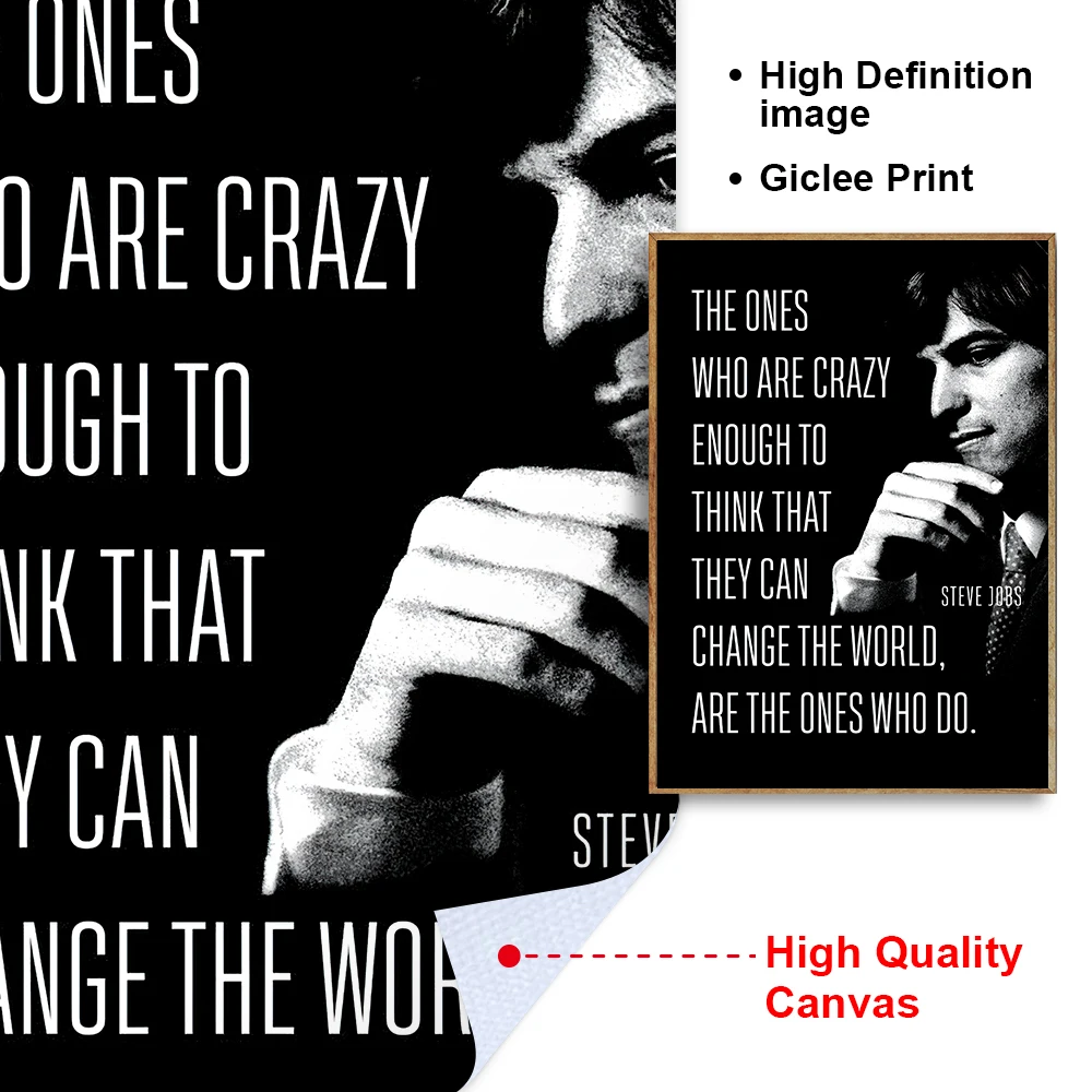 Motivational Phrases Poster Inspiring Words Wall Art Prints Famous Person Quotes Canvas Painting Office Decor Home Decoration