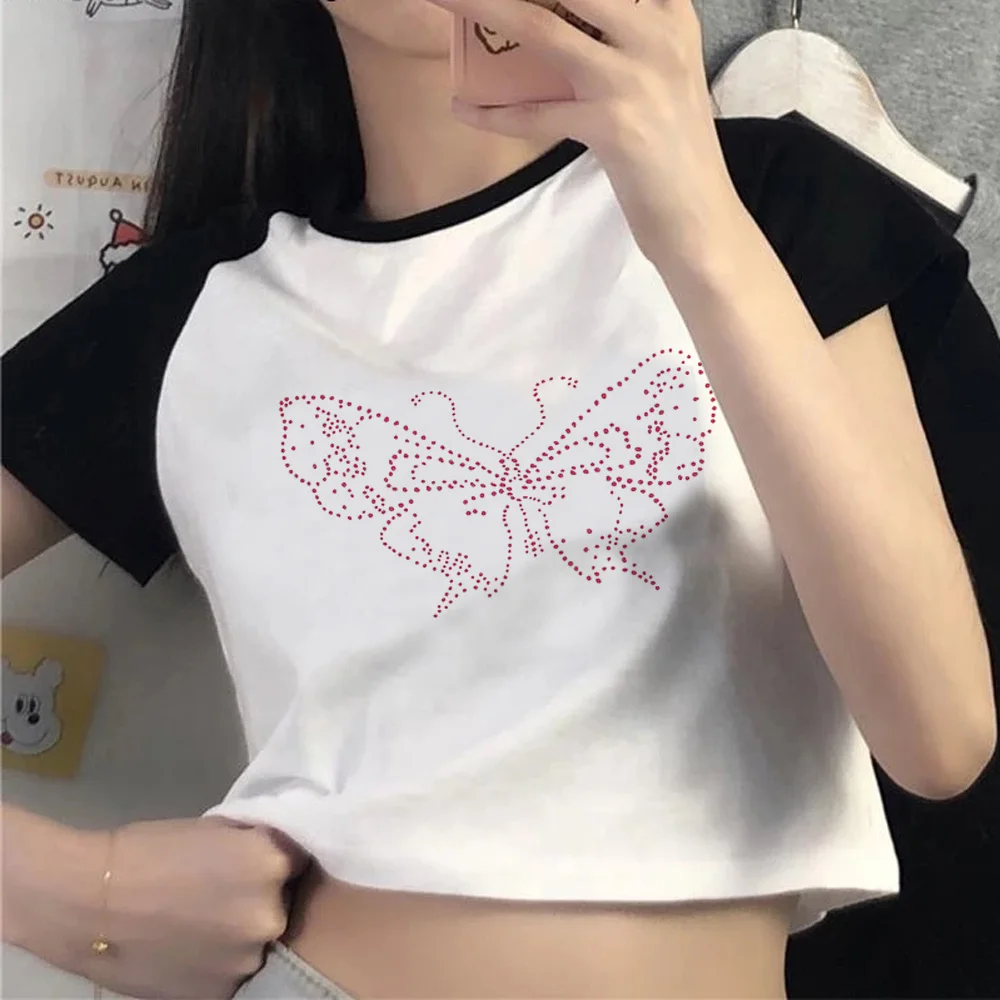 

Butterfly 90s aesthetic hippie graphic korean fashion crop top Woman streetwear vintage fairy grunge korean fashion clothes