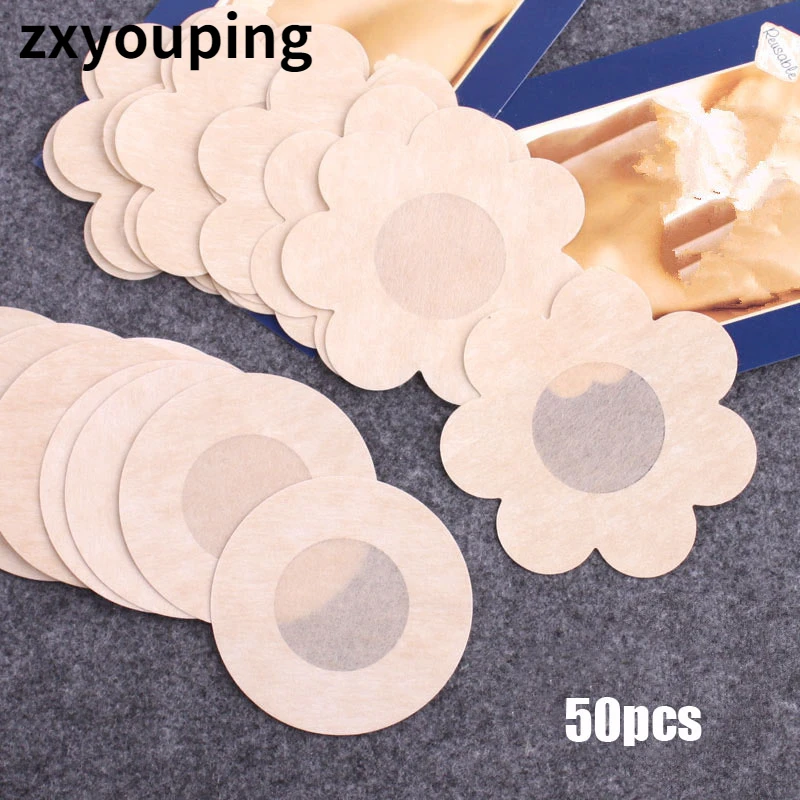 

50pcs Women's Invisible Breast Lift Tape Overlays on Bra Nipple Stickers Chest Stickers Adhesivo Bra Nipple Covers Accessories