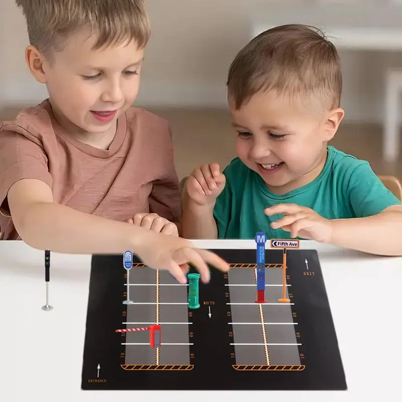 Road Signs Toy Kids Road Signs Toy Traffic Urban Transportation Model Toys Mini Traffic Educational Playset With
