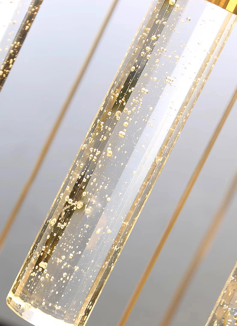 Modern Crystal Chandelier - Elegant Pendant Lamp for Living Room and Staircase