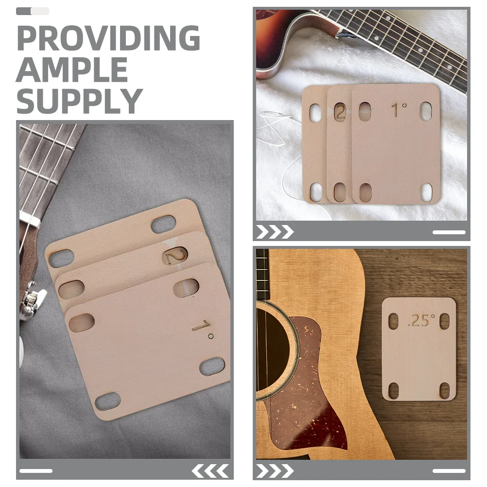 Adjusting Washer Guitar Spacers Accessories Neck Shim Wooden Acoustic Parts Bass 3 Pcs guitar accessories