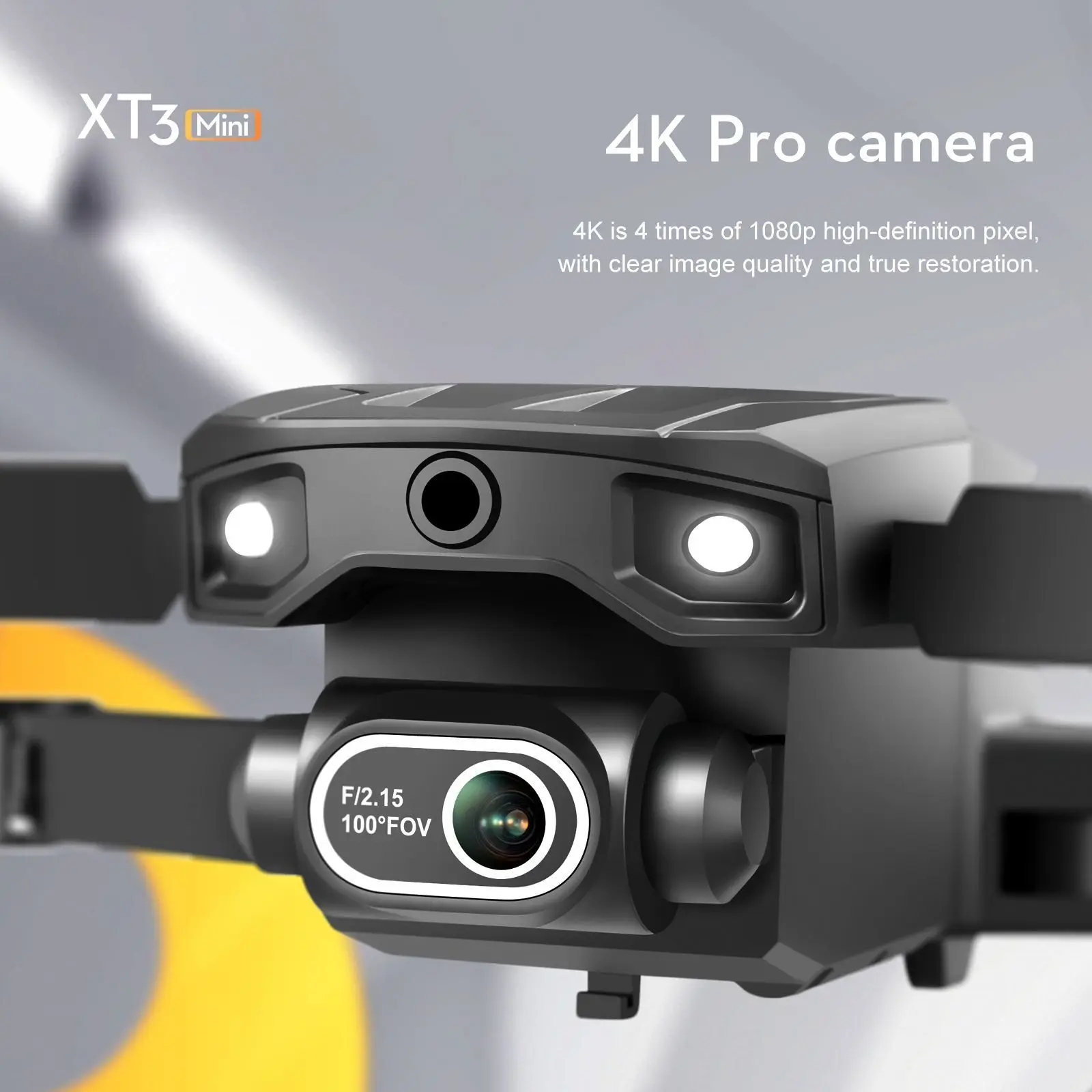 LS XT3 mini drone 2.4G anti-signal interference 4K HD dual lens 3-way obstacle avoidance foldable quad children's aircraft toy drone quadcopter