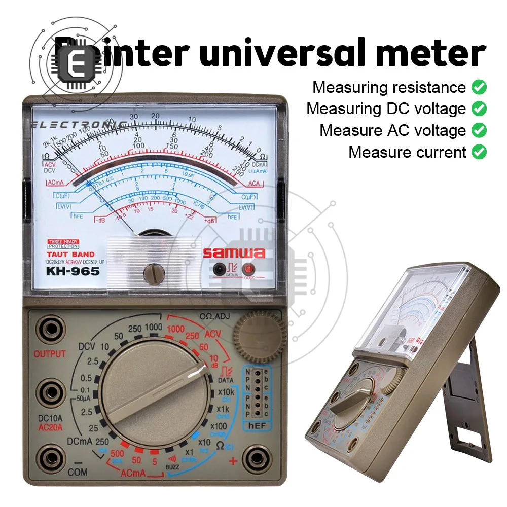 Description Picture 4 of itemNeedle Type Universal Meter Pointer Display Electrical Multimeters Voltage Current Resistance Tester AC DC