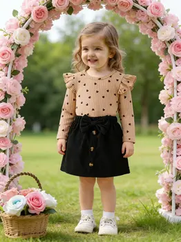 Baby Girl Love Skirt Set 1