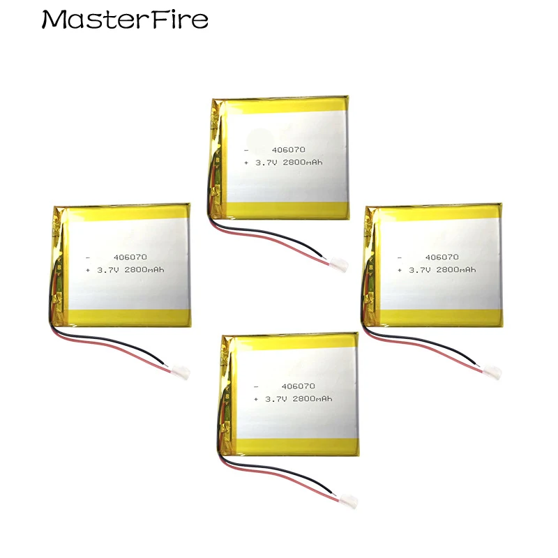 

Wholesale 406070 3.7V 2800mah Rechargeable Lithium Polymer Battery for Power Bank Tablet Hydrator Bluetooth Headset Speaker Cell