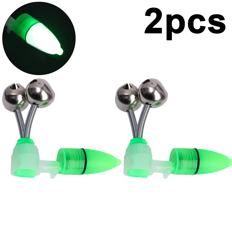 LED Night Fishing Bite Alarm Bells - Clip-On Rod Accessory Set (2/8pcs)