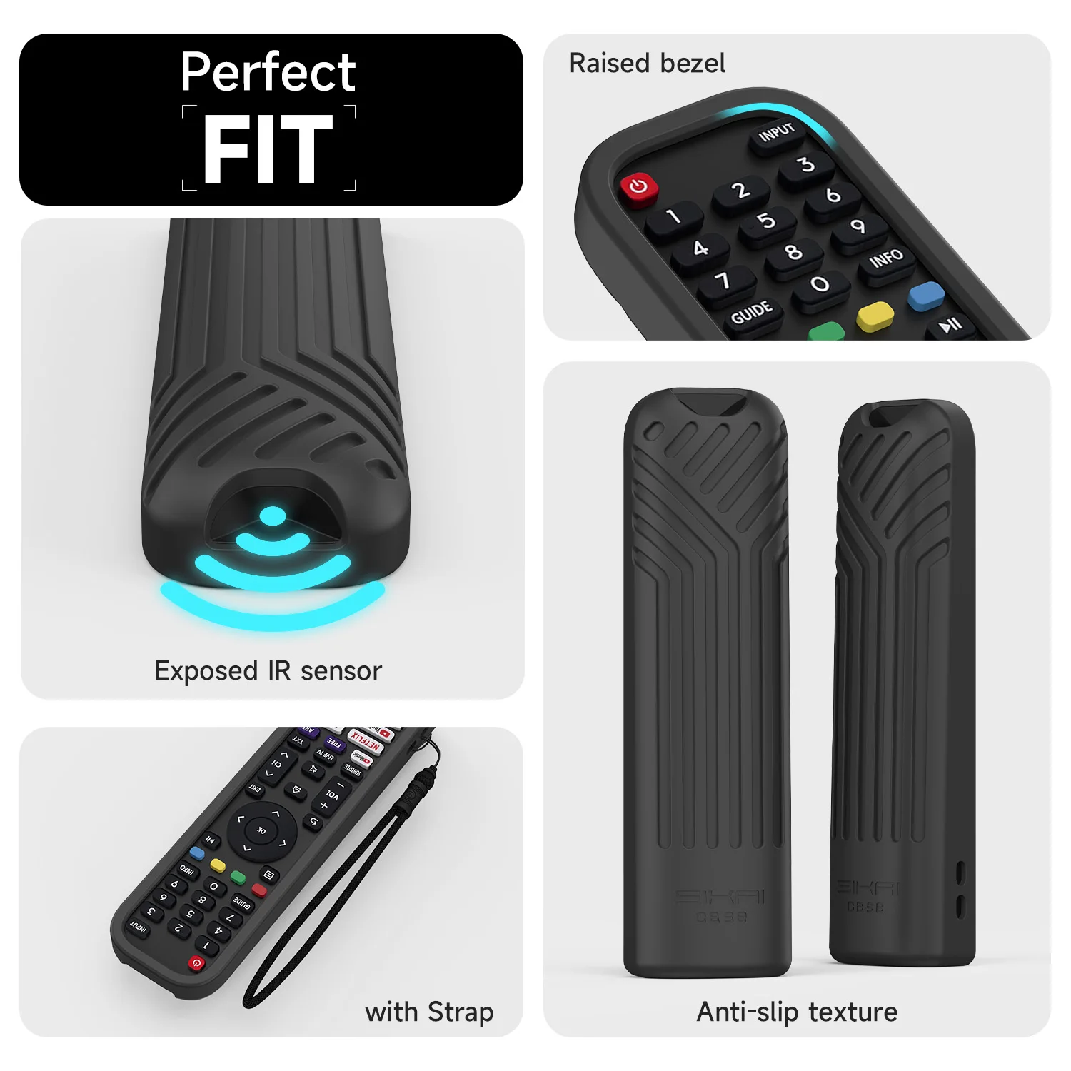 Silicone Case for Hisense EN2AI30H EN2P30H EN2G30H EN2H30H EN2D30H EN2B30H EN2J30H EN2A30 SMART TV A4FG A4CG VIDAA