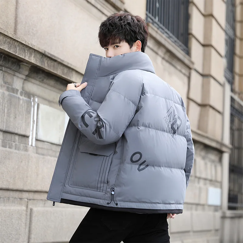 New 2023 Autumn Winter Men's Cotton-Padded Jackets Casual Windproof Warm Parkas Clothes Youth Streetwear Loose Thick Down Coats
