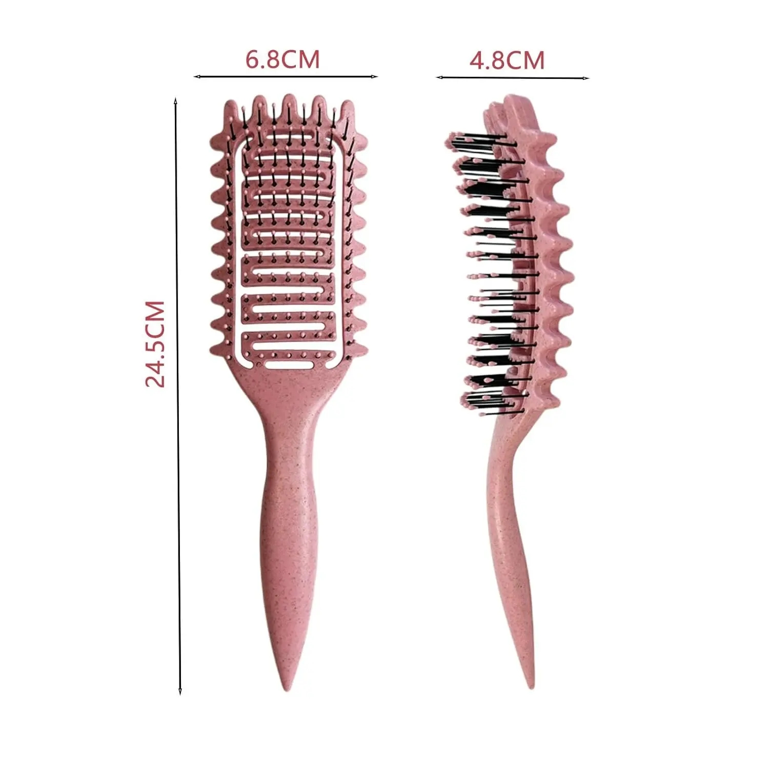 3 in 1 컬 정의 스타일링 브러시 중공 엉킴 방지 헤어 브러시 얽힌 헤어 빗 쉐이핑 컬 정의 이발사 스타일링 도구