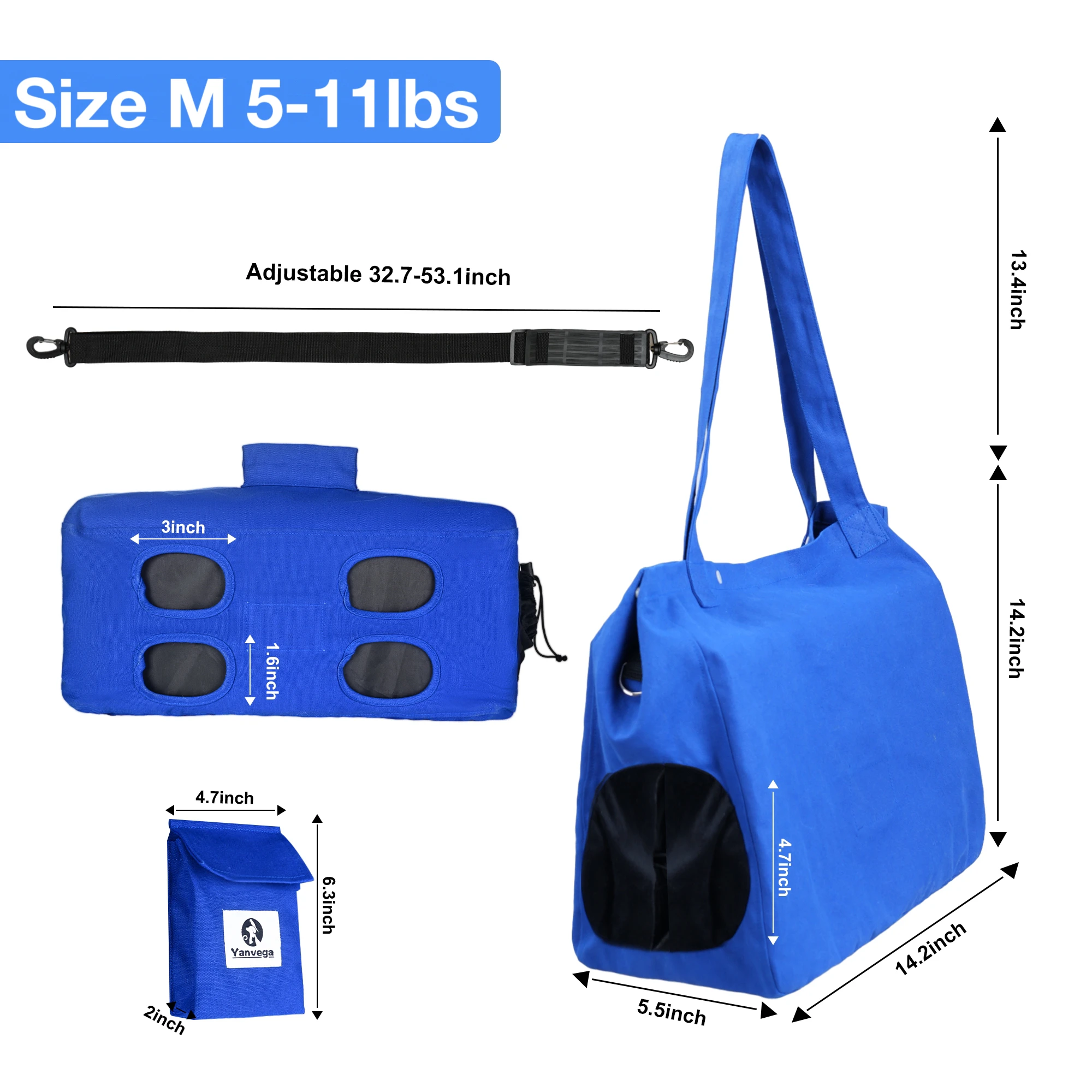 Cat Soft Travel Carrier Bag Pet Supplies Cat Sling Carrier Storage Pocket Adjustable Crossbody Strap Up To 11 lbs Yanvega pet carrier bag