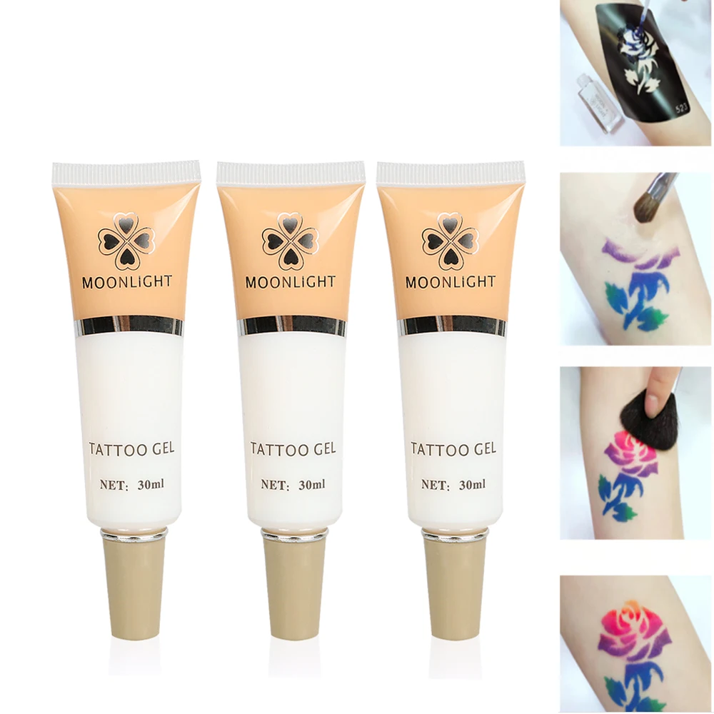 Free Shipping Glitter Tattoo Glue Flash Powder Tattoo Gel Glitter glue Disposable Suit For Temporary Tattoo Supplies Body Art 20 pcs free shipping 100 150 250 300 ml white plastic empty powder bottle bank for glue pigment packaging containers