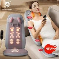 Shiatsu Full Body Massager with Heat Massage Chair Pad Kneading for Neck Back Shoulder Massage Cushion Seat Home Office Use Gift 1