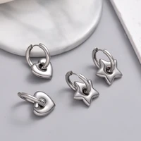 Olivia Heart Star Hoop Earrings 2