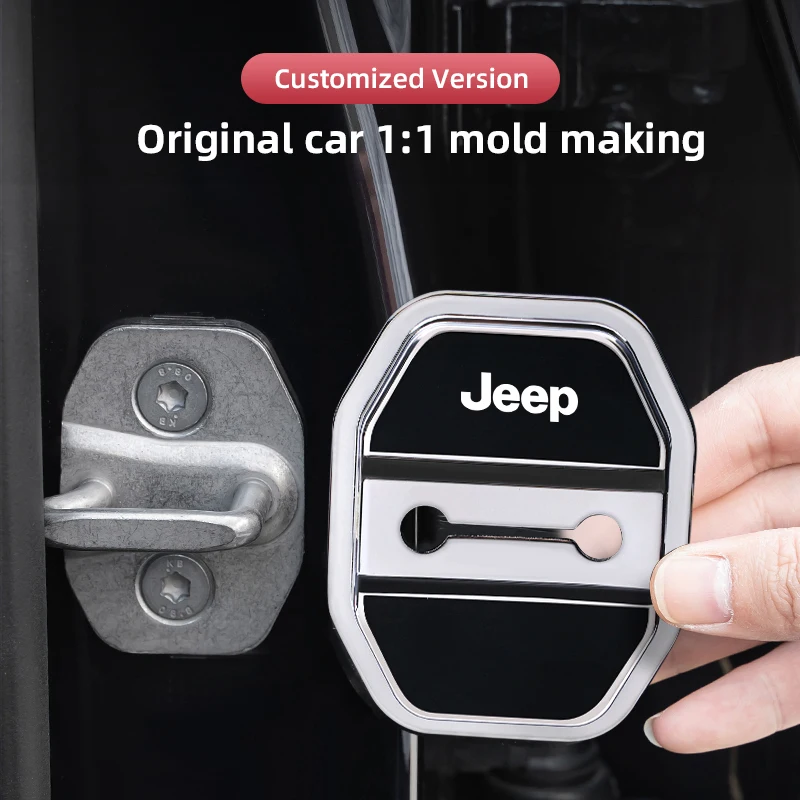 4Pcs Silikon Jeep Auto Türschloss Schnalle Schutz Abdeckung Elastische Anti-Kollision Schock Absorbieren Pad Stumm Pufferung Kissen