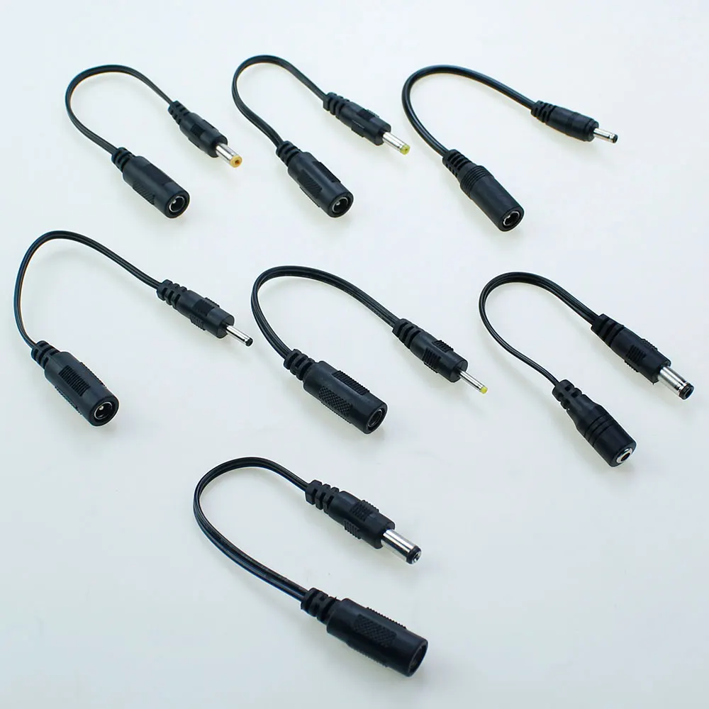 DC 5.5x2.1 Female Jack to DC 5.5*2.5/2.5*0.7/3.5*1.35/4.0*1.7/4.8*1.7/3.0*1.1mm Male Plug Cable Extension Connector Power Cord
