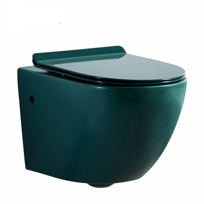 

bathroom colors rimless wall toilet ceramic matt color dark green wall hung toilet and bidet