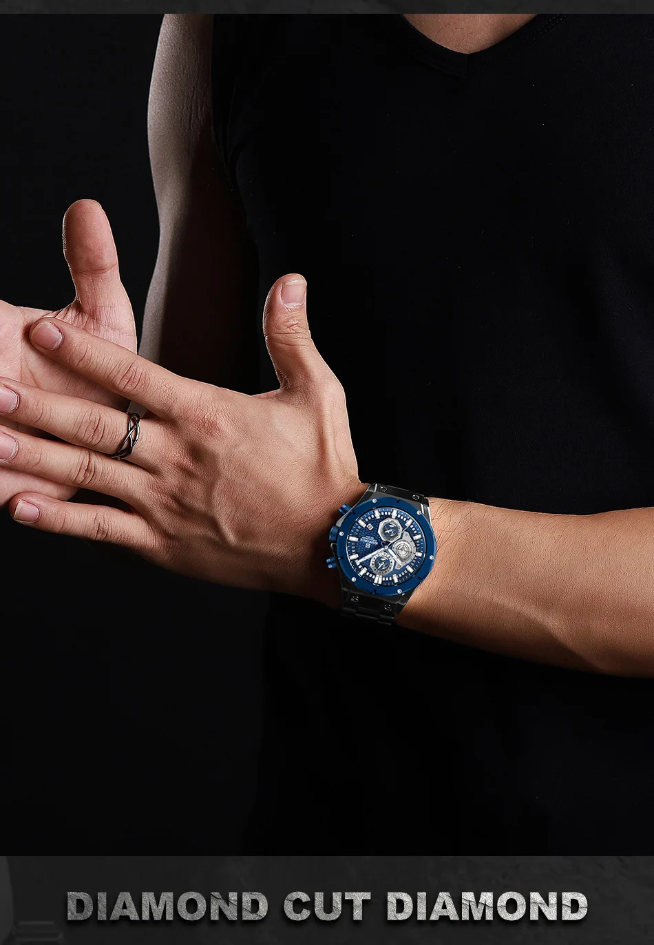 Naviforce 8026 Chronograph Stainless Steel Watch description image 5