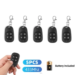 Universal 4-Channel Wireless Remote Control for Garage Doors and Car Access (5PCS)