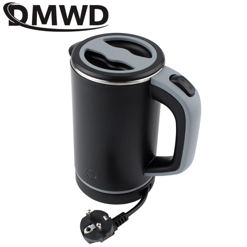 Electric Kettle Mini Folding Kettle 110V/220V Travel MINI Boiling Teapot Cup Heater Portable Stainless Steel 0.8L Hot Water Quick Heating Pot Boiler
