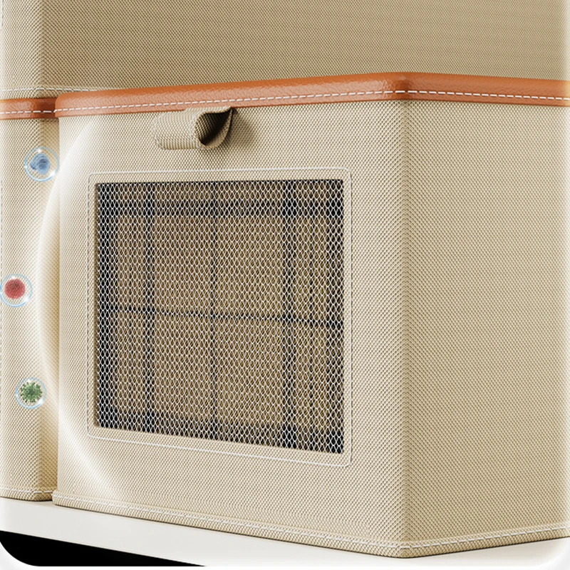 1PC Fabric Window Cotton Linen Storage Box Wardrobe Storage And Arrangement Large Clothing Storage Box Toys Can Be Folded 5