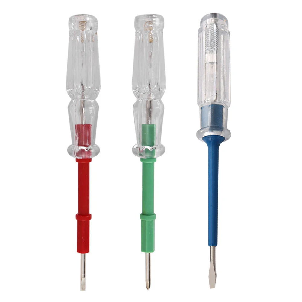 

100-500V Test Pen AC DC Portable Flat Screwdriver Pen Electric Tool Double Headed Multipurpose Non-contact LED Voltage Tester