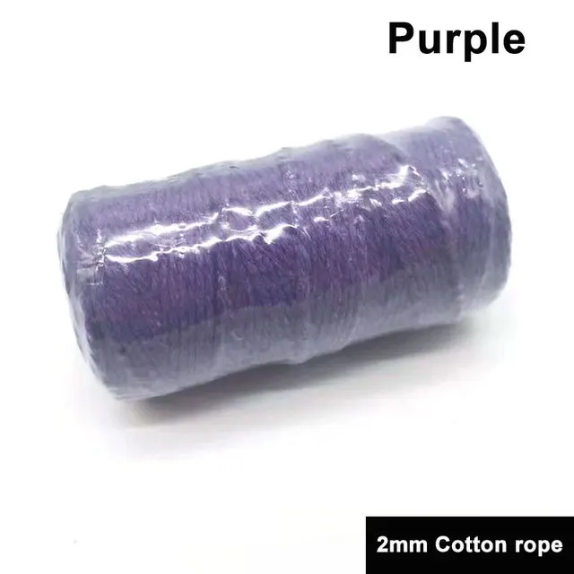 100M/Roll 100% Cotton Rope colorful twine Macrame cord string thread DIY Home Textile Wedding Decorative supply 